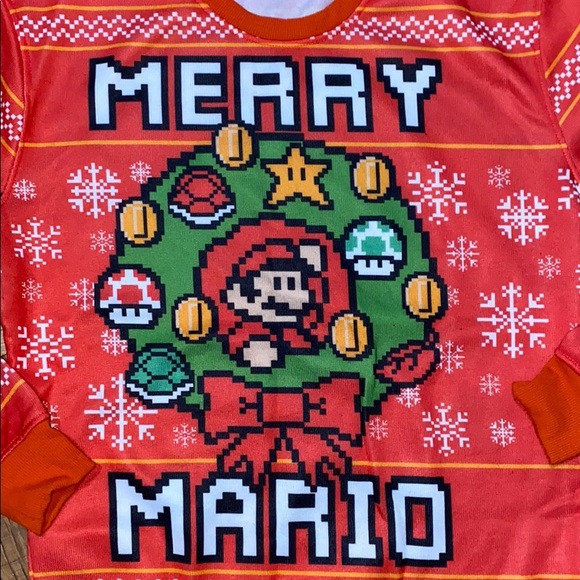 Nintendo Other - NWOT Super Mario Bros Ugly Christmas Sweatshirt